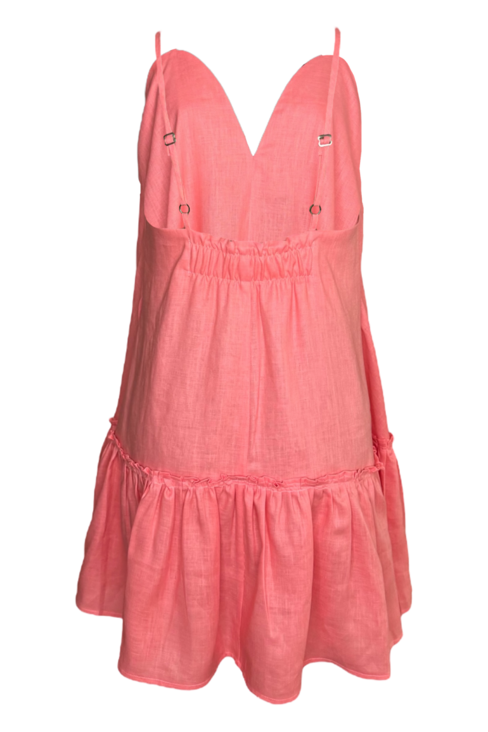 Vestido de Lino corte campana de tirantes - Image 2